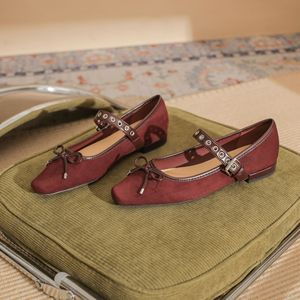 Zapatos Planos Franceses con Punta en Pico y Diseño de Perlas, Zapatos Impermeables para Mujer con Patrón Geométrico y Correa Única - Product Image 3