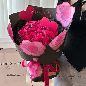 Không Thấm Nước Hàn Quốc Hoa Gói Giấy Bó Hoa Bao Bì Gói Bao Bì Giấy Sang Trọng Hoa Quà Tặng Giấy Gói - Product Image 3