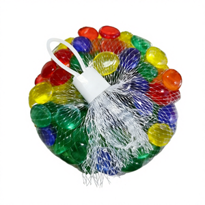 Cuentas de Vidrio de Colores Resistentes a la Decoloración para Arte Popular, Decoración de Paredes, Exhibición Comercial, Accesorios Hechos a Mano, Cuentas Planas de Vidrio Marca JS - Product Image 1
