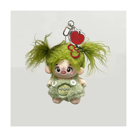 Personnalisable cheveux longs peluche poupée porte-clés pendentif 20cm de haut tissu porte-clés avec votre propre conception