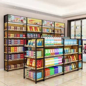 Étagère médicale en bois à grain de bois en métal, étagère de pharmacie, étagère de <span class=keywords><strong>magasin</strong></span>, étagère de rangement, présentoir de <span class=keywords><strong>magasin</strong></span> - Product Image 1
