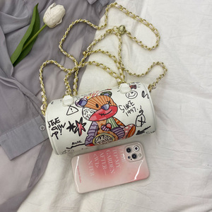 <span class=keywords><strong>Anime</strong></span> moda grafite saco bonito urso cartoon menina ombro saco handheld crossbody cadeia cilindro saco - Product Image 4