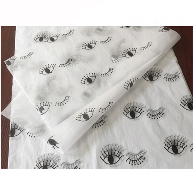 Favorable Price and custom size 30x50cm 50x70cm White Paper Custom Tissue Paper with Black Logo