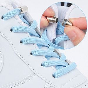 Free Sample Fashion High Quality Flat Shoelaces Metal Buckle Lazy Shoelace Set <b>Elastic</b> <b>Elastic</b> Convenient Assembly Shoelaces - Product Image 1