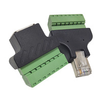 Borne à vis sans soudure blindage 8Pin femelle Ethernet Rj45 connecteur câble réseau Rj45 adaptateur Jack modulaire Rj45 séparateur