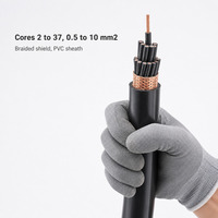 Câble de commande multiconducteurs blindé en cuivre KVVR, isolé en PVC, flexible, pour la transmission de signal en construction