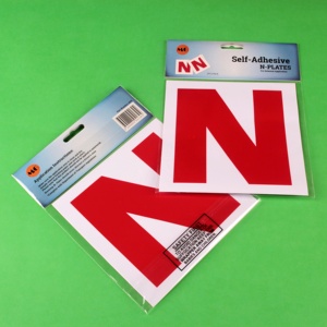 <span class=keywords><strong>Autocollant</strong></span> en PVC auto-adhésif N pour voiture irlandais, plaques N pour apprendre à conduire, autocollants <span class=keywords><strong>de</strong></span> voiture Novice britannique - Product Image 1
