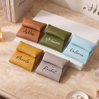 Mini pochette en cuir PU de style coréen, porte-cartes personnalisé pour femme, grande capacité, léger, sac cadeau