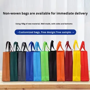 Sac fourre-tout en tissu non tissé épaissi, personnalisable, haut de gamme, pour supermarché, idéal pour le shopping et l'emballage cadeau écologique - Product Image 2