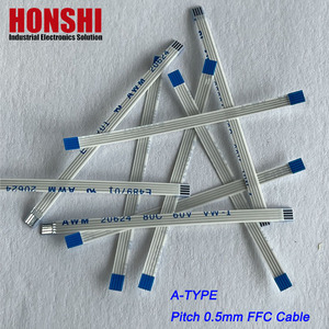 Özelleştirilmiş AWM 20624 80C 60V VW-1 4 Pin 100mm 0.5MM Pitch Automobile FPC düz esnek şerit kablo otomobil için LCD TV kamera - Product Image 5