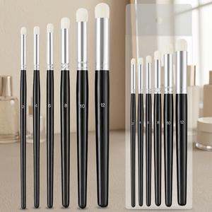 Shisanyue YM-29 Lot de 6 pinceaux à peinture à poils naturels de haute qualité, virole en aluminium, manche en bois, pour détails et artisanat - Product Image 4