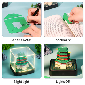Blocco Note 2027 del Padiglione Tengwang, Ispirato al Tradizionale Padiglione Cinese con Tetto Verde, Decorazioni in Carta Intagliata, Luce Notturna e Calendario 2027 - Product Image 5