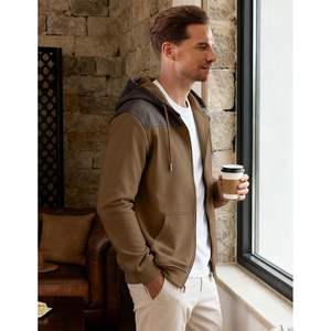 Veste à capuche d'automne décontractée et chaude avec cordon de serrage pour hommes, avec poches pour l'entraînement et la randonnée, sweat-shirt d'extérieur, collection 2025 - Product Image 4