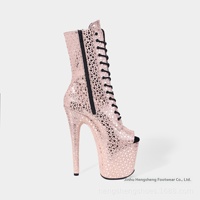 Bottines à lacets 20 cm, plateforme ultra-haute, sexy, pour l'été, style européen et américain, pour boîte de nuit, défilé, danse sur barre, transfrontalier