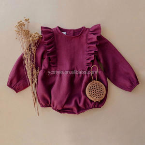 Manches longues 40lucamping randonnée sac à dos par fille vêtements à volants barboteuse Oper entièrement tissé bébé filles automne enfants barboteuses soutien - Product Image 5