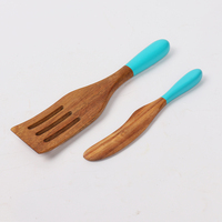 5 pièces cuisine acacia bois Spurtle ensemble servant cuisson mélange fouet Smashing Scooping épandage cuillères ustensile de cuisine outil