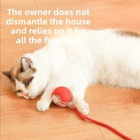Jouet interactif électrique intelligent en gel de silicone pour chat, balle de dodgeball, pour l'auto-amusement, anti-ennui et dépense d'énergie