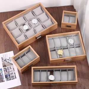 Bamboo <b>Watch</b> Box Rectangle Eco-Friendly Multipurpose Storage <b>Case</b> For Desktop Jewelry Display Natural Color - Product Image 1