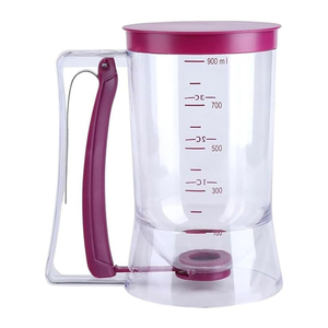 Inthetrend Plastic+<b>Silicone</b> Eco-Friendly Red/Purple 100ml-900ml Food Contact Safe Batter Dispenser for <b>Baking</b> - Product Image 1