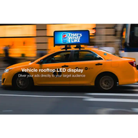 Taxi top led display écrans publicitaires pour taxis affichage LED pour taxis écran d'affichage LED pour voitures
