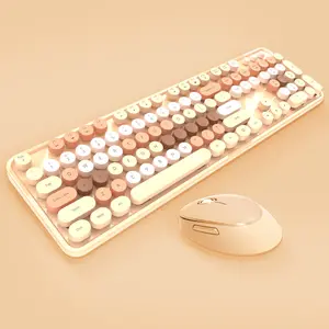 Slim Lucu Ajaib Nirkabel Bluetooth Keyboard Anak Perempuan Pink Kantor Ipad Gaming Keyboard dan Mouse Combo untuk Tablet