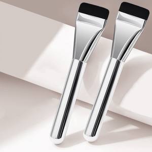 แปรงรองพื้นแบบแบน ขนสังเคราะห์คุณภาพสูง สำหรับแบรนด์ส่วนตัว ด้ามจับพลาสติก ใช้สำหรับรองพื้นและคอนซีลเลอร์ - Product Image 2