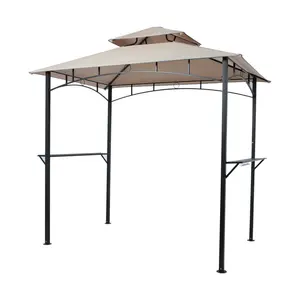 UV Resistance Gazebo Tent BBQ Metal Full Steel Metal Frame Garden Patio Gazebos