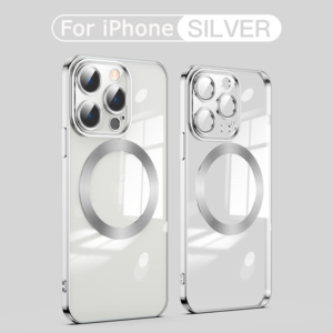 Coque de téléphone de placage magnétique de charge sans fil colorée transparente pour iPhone 15 14 Pro Max pour Samsung 24 23 pour <span class=keywords><strong>Google</strong></span> <span class=keywords><strong>7</strong></span> 8 pro - Product Image 6