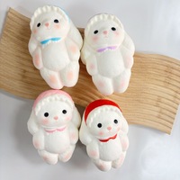 Jouets anti-stress à rebond lent, lapin mignon style Han avec écharpe, jouet de relaxation, décoration souple la plus vendue en PU