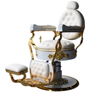 Fauteuil de Barbier Hydraulique Inclinable Noir Rétro Moderne, Mobilier de Salon Classique et Antique, Équipement de Salon de Coiffure - Product Image 6