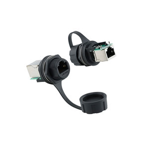 ตัวเชื่อมต่อ RJ45 แบบวงกลม ติดตั้งบนแผงวงจร ป้องกันน้ำ ชนิด C สำหรับสาย Cat5e Cat6a พร้อมสายต่อขยายและอะแดปเตอร์ - Product Image 4