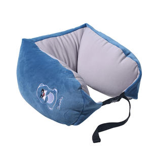 Almohada de cuello en forma de U Shanmei de felpa para viajes y uso en la oficina con correa ajustable y acolchado suave - Product Image 1