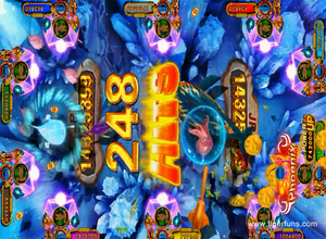 บอร์ดเกมตกปลา tigerfuns Ocean King 3 Golden <span class=keywords><strong>Legend</strong></span> PLUS โต๊ะเกมปลาสำหรับผู้เล่น4/6/8/10สีดำสำหรับสวนสนุก - Product Image 5