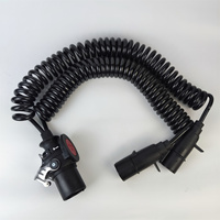 Conector de Remolque Personalizado de 15 Pines EBS 24V, Cable de Alimentación para Remolque de Alta Resistencia, Cable en Espiral con Enchufe, Nuevo, Negro y Verde