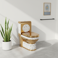 Articles sanitaires en céramique monobloc de haute qualité au design moderne WC toilette double chasse avec valve de chasse à grand débit commode de lavage