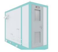 Conteneur WC Mobile Moderne, Cabine Sanitaire Portable, Unité Sanitaire Modulaire à Panneaux Sandwich pour Parcs Publics et Festivals de Musique