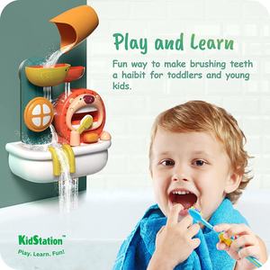 Brosse à dents de lion dessin animé fabricant de bulles jouet de bain animal rotatif salle de bain douche bébé savon pulvérisation d'<span class=keywords><strong>eau</strong></span> arroseur baignoire jouets - Product Image 5