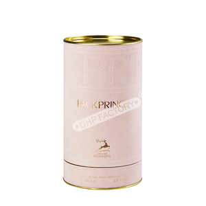 Caja de embalaje de botella de vino de cilindro de terciopelo azul personalizado con tapa de metal Tubo redondo de lujo para whisky Champagne Spirits - Product Image 3