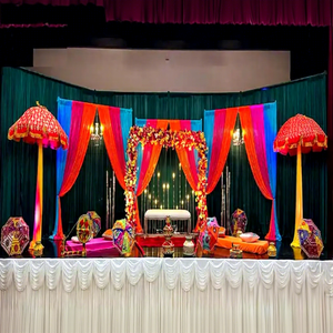 Classique Mehendi & Sangeet Fonction Décoration Mariage Exclusif Punjabi Mehndi Thème Scène Dernière Punjabi Thème Mariage Sangeet - Product Image 1