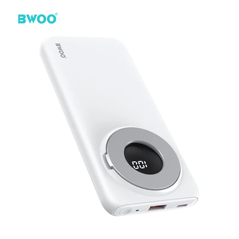 Bwoo Digitale Display 22.5W Power Bank 10000 Mah Stand Ontwerp Voor Apple Snelle Lading Magnetische Draadloos Opladen Power Banken
