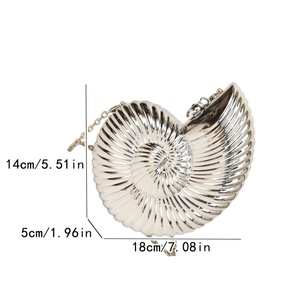 <span class=keywords><strong>Borsa</strong></span> da donna alla moda invernale in acrilico a forma di conchiglia con catena metallica a tracolla <span class=keywords><strong>per</strong></span> lumaca di <span class=keywords><strong>mare</strong></span> impermeabile <span class=keywords><strong>per</strong></span> feste di matrimonio - Product Image 3