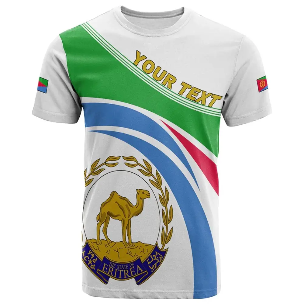 Neuzugang Multi-Stile benutzerdefinierter 3D-Druck kurze Ärmel Sport eritrean Flagge Polo-T-Shirt