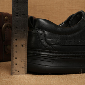 Zapatos Náuticos de Cuero Estilo Británico para Hombre, Punta Redonda, Suela de Goma, Entresuela de EVA Acolchada, Para Todas las Temporadas, Con Cordones, Corte Bajo - Product Image 3