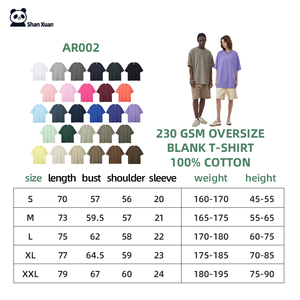 Áo thun nam oversize chất lượng cao 230gsm 100% cotton, thiết kế tùy chỉnh, logo thêu, mẫu phổ biến, nhu cầu in ấn theo yêu cầu (POD) cao - Product Image 2