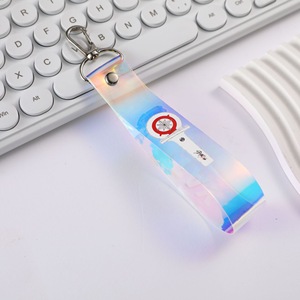 Wholesale High-quality Custom Kpop pink Short Wrist Lanyards Lightstick Strap Wrist Keychain with Acrylic Charm