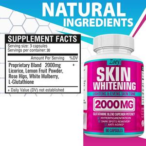 <span class=keywords><strong>Glutathione</strong></span> Whitening <span class=keywords><strong>Pills</strong></span> 2000Mg <span class=keywords><strong>Glutathione</strong></span> Capsules Skin Whitening Pill Lebih Baik untuk Bintik Hitam & Bekas Jerawat Hiperpigmentasi - Product Image 2
