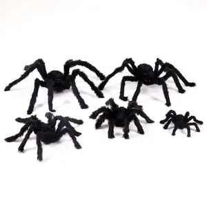 <span class=keywords><strong>Araña</strong></span> realista Extra grande, decoraciones elásticas <span class=keywords><strong>para</strong></span> <span class=keywords><strong>Halloween</strong></span>, decoración gigante, telaraña - Product Image 1