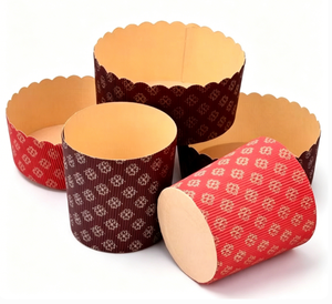Moules à pâtisserie en papier de qualité alimentaire décorés pour Panettone/Pandoro/Pan/Brioche, résistants à la chaleur 220°C, utilisables au four, outil de pâtisserie jetable - Product Image 2