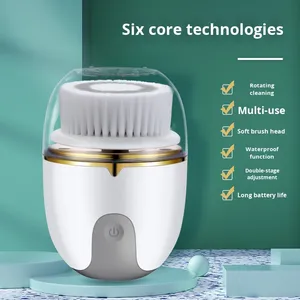 Brosse nettoyante faciale ultrasonique portable, nettoyage en profondeur, brosse à visage en plastique souple, rechargeable par USB - Product Image 2
