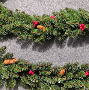 <span class=keywords><strong>Guirlande</strong></span> de Noël artificielle avec pommes de pin et baies rouges, <span class=keywords><strong>guirlande</strong></span> flexible en <span class=keywords><strong>sapin</strong></span> vert pour cheminée, escalier, porte, décoration de fêtes - Product Image 6